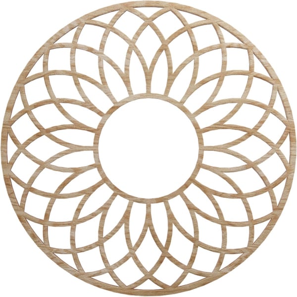Ekena Millwork Cannes Wood Fretwork Pierced Ceiling Medallion, Red Oak, 22"OD x 7 1/2"ID x 1/4"T CMWP22X22X0250CNRO - main